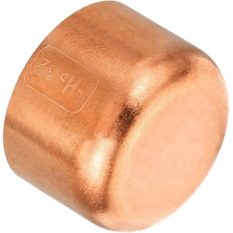 32.1mm(1.26") ID Cuivre Tuyau Extrémité Cap, Raccord Cap Sueur Bouchon Soudure Connexion pour Plomberie CVC Air Climatiseur -
