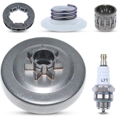 325" 7T Tambour d'embrayage Pignon pour Husqvarna 340 345 350 Tronçonneuse avec Engrenage à Vis Sans Fin Remplacer 578097901 503931801