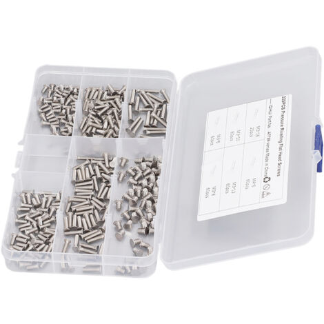 325 Pièces Goujons à Souder Acier Inoxydable M3 M4, 6 Types de Vis de Soudage par Points à Tête Plate pour Équipements Industriels