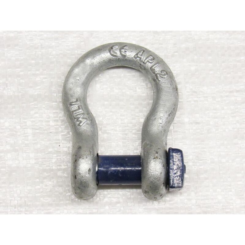 Securefix Direct - 6.5 Ton Galvanised Bow Shackle With Square Head - 6500KGS Marine Boat Trawler Tested Certified
