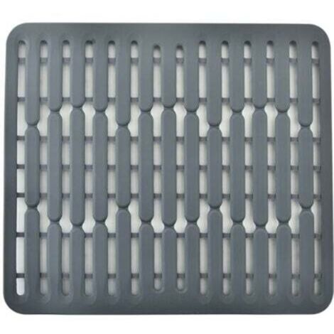 32,5 x 28,7 x 1 cm, gris - Alfombrilla o protector de fregadero de silicona - Tamaño pequeño
