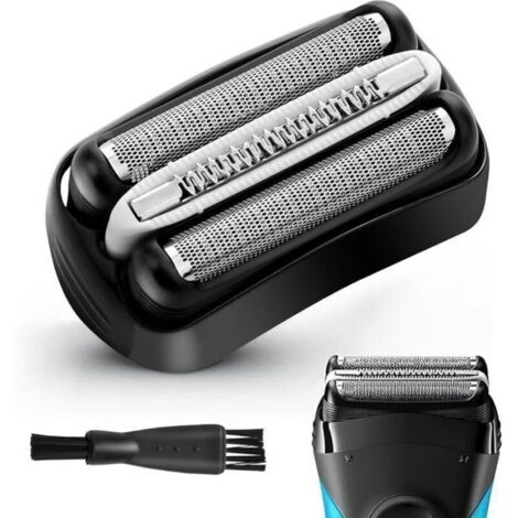 32B Tête De Rasage électrique Pour Braun Série 3 Compatible,Pièce De Rechange Pour Tête De Rasage Noire Série 3 300S/301S/310S/320S
