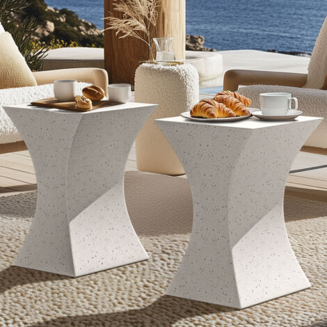 32cm Square Garden Coffee Table Concrete Side Table for Patio Backyard Poolside