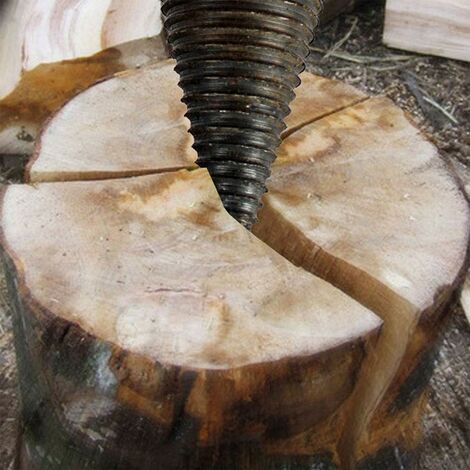 32mm fendeuse de bûches fendeuse à bois perceuse robuste perceuse vis cône conducteur feu fendeuse de bûches à bois fendage cône de bois peu