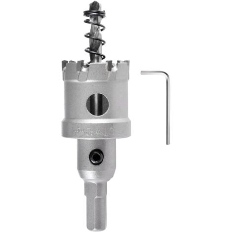 32mm Foret de scie cloche en carbure, Coupe-trou en carbure de tungstène, coupe-trou industriel pour l'acier inoxydable, le métal, le fer, l'alliage, le cuivre, le bois et les plastiques