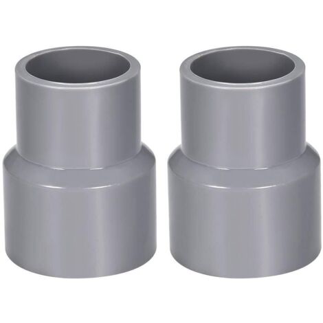 32mm X 20mm PVC Pipe Reducer Fitting Coupling Hub DWV Gray 2Pcs
