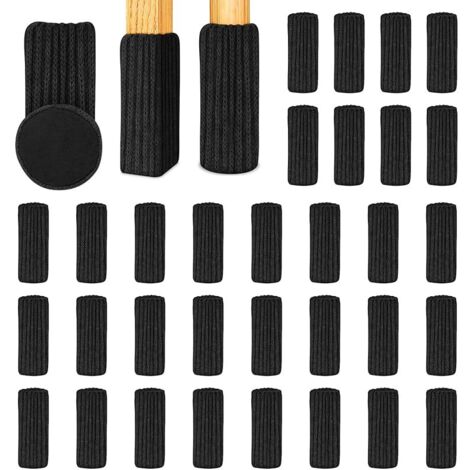 32pcs Chaussette Chaise pour Pieds de Chaise Chaussettes de Chaise Mobilier en Feutre Fond épais Patins antidérapants pour Meubles Évitez Les Rayures/Le Bruit pour Pieds de Chaise de 1 à 2 Pouces