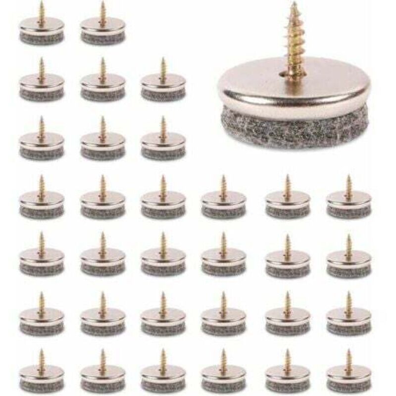 32Pcs Patin De Chaise, 28mm Diameter Patin Chaise. Patin Meuble Ave Feutres épai De 5mm Sont Une Protection Idéale Du Pied De Chaise