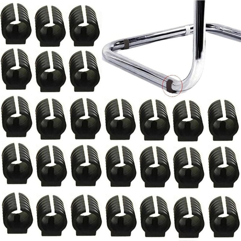 32pcs Patin Pied Chaise Tube Embout Tampon Capuchon Bouchon Protection Plancher Meuble Forme U En Plastique Chaise Casquettes,Chaise Jambe Caps
