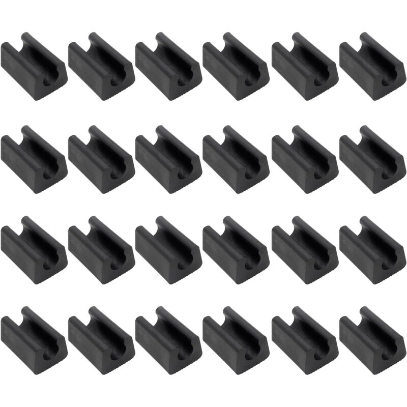 32pcs Patin Pied Chaise,Chaise Jambe Caps Silicone Tube Pince,Protection Plancher Meuble Forme U en Plastique Chaise Casquettes(12mm)