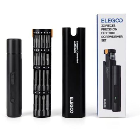 33 en 1 Tournevis Électriques de Précision, Kit De sans Fil avec Embouts Magnétiques, 3 Vitesses Couple pour Imprimantes 3D, Réparations Électroniques, Bricolage, Cadeaux Homme -