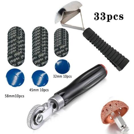 33-teiliges Reifenreparaturset – Reifenreparaturrolle, Reifenpolster, Felgen und Flicken für Autoreifen – 42 mm