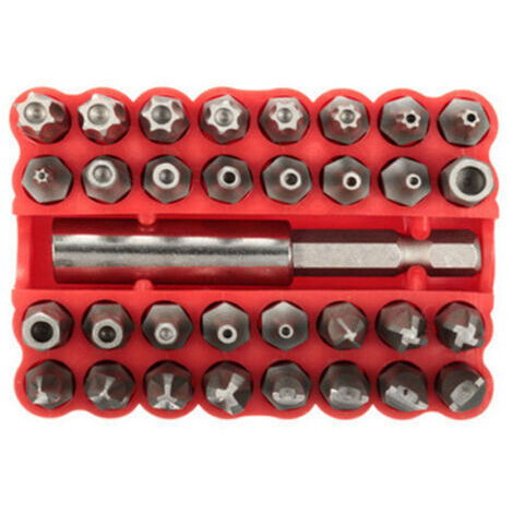 33-teiliges rotes Hohlbohrer-Set