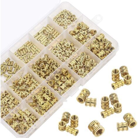 330 douilles filetées en laiton M2 M3 M4 M5 et inserts filetés internes pour impression 3D