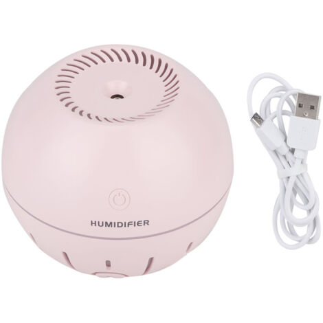 330 ml Mini-Luftbefeuchter in Kugelform mit USB-Anschluss und LED-Nachtlicht, Rosa