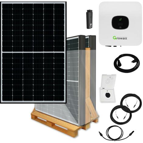 3300 Watt Plug & Play Solaranlage mit Unterputzsteckdose, Growatt Wechselrichter, Astronergy