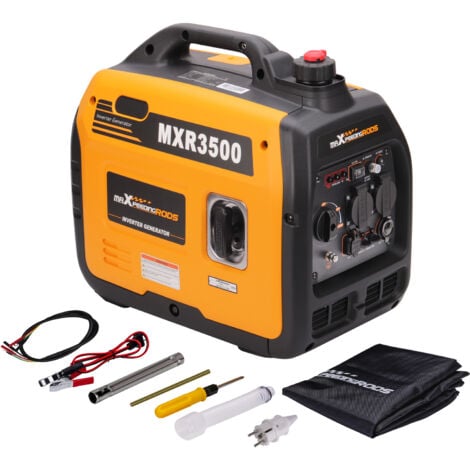 3300W Groupe électrogène inverter à essence 4 temps avec prises USB et 230 V générateur silencieux léger secours pour les caravanes de garage camping maXpeedingrods 3300W