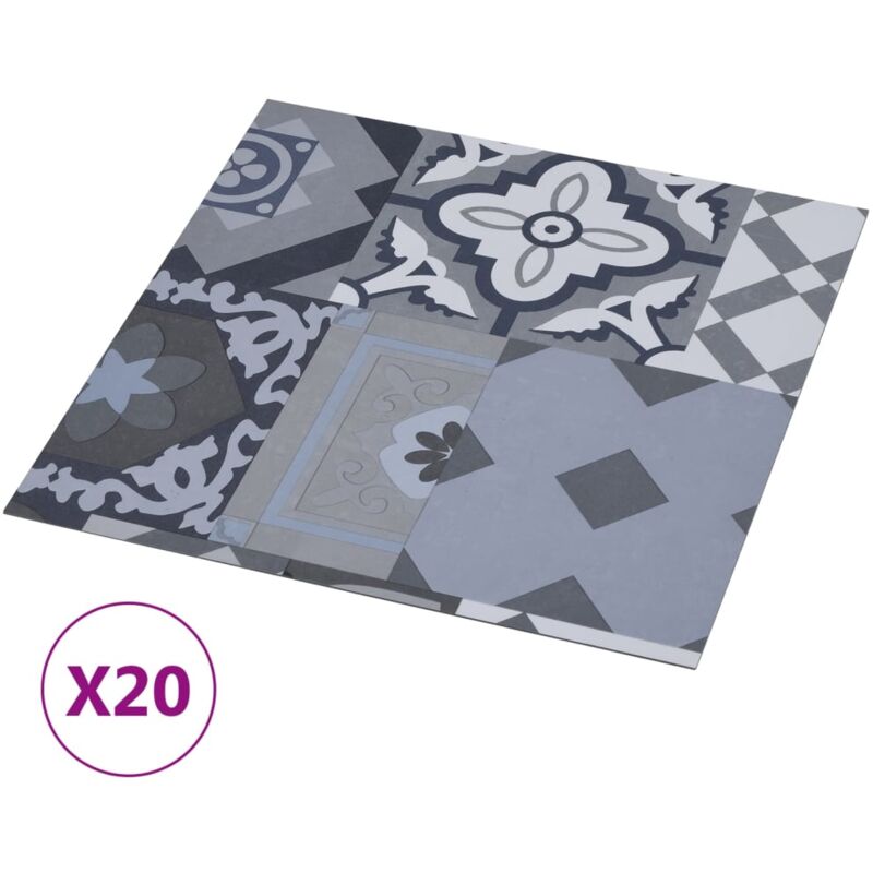 Vidaxl - 330169 Self-adhesive Flooring Planks 20pcs PVC 1,86m² Coloured Pattern - Multicolour