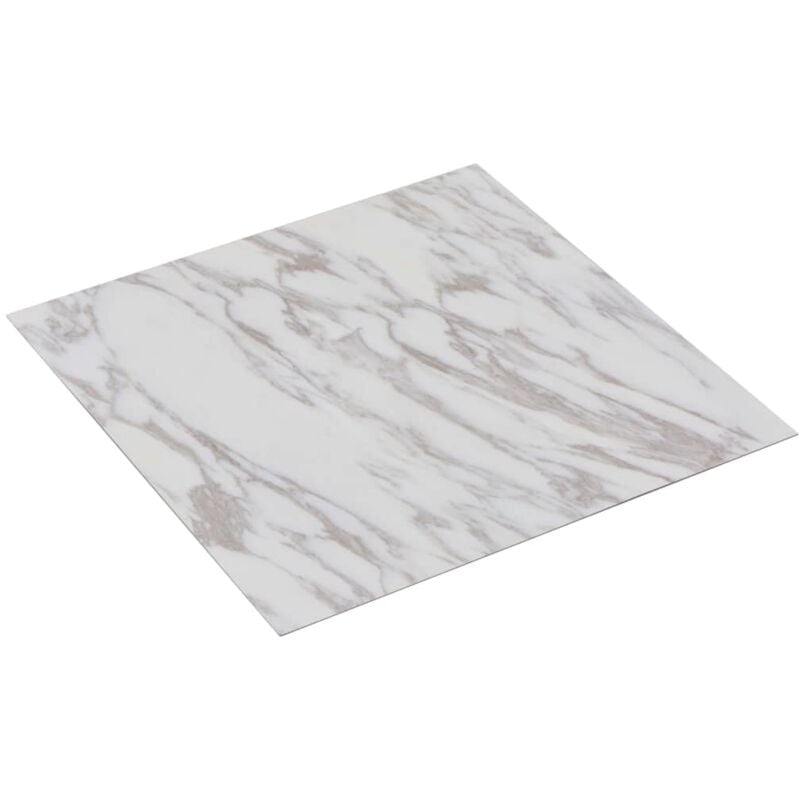 Vidaxl - 330176 Self-adhesive Flooring Planks 20 pcs PVC 1,86 m² White Marble - White