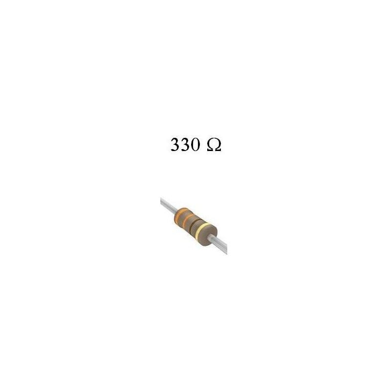 

Resistencia Carbon 330R 1/4W 5% MEDIDAS 2,3x6mm Axial
