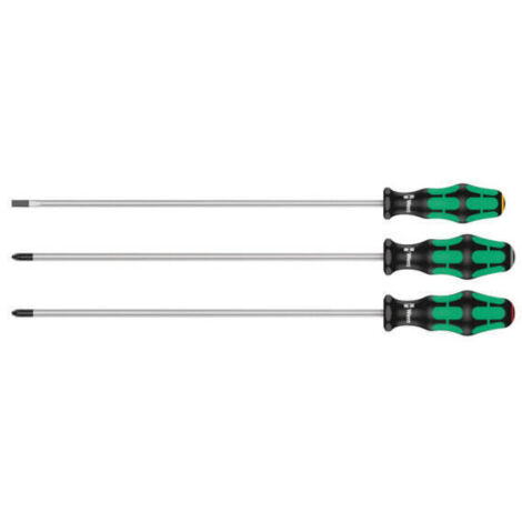 335/350/355/3 Kit de destornillador Kraftform Plus con hojas de 300 mm de largo. De 3 partes