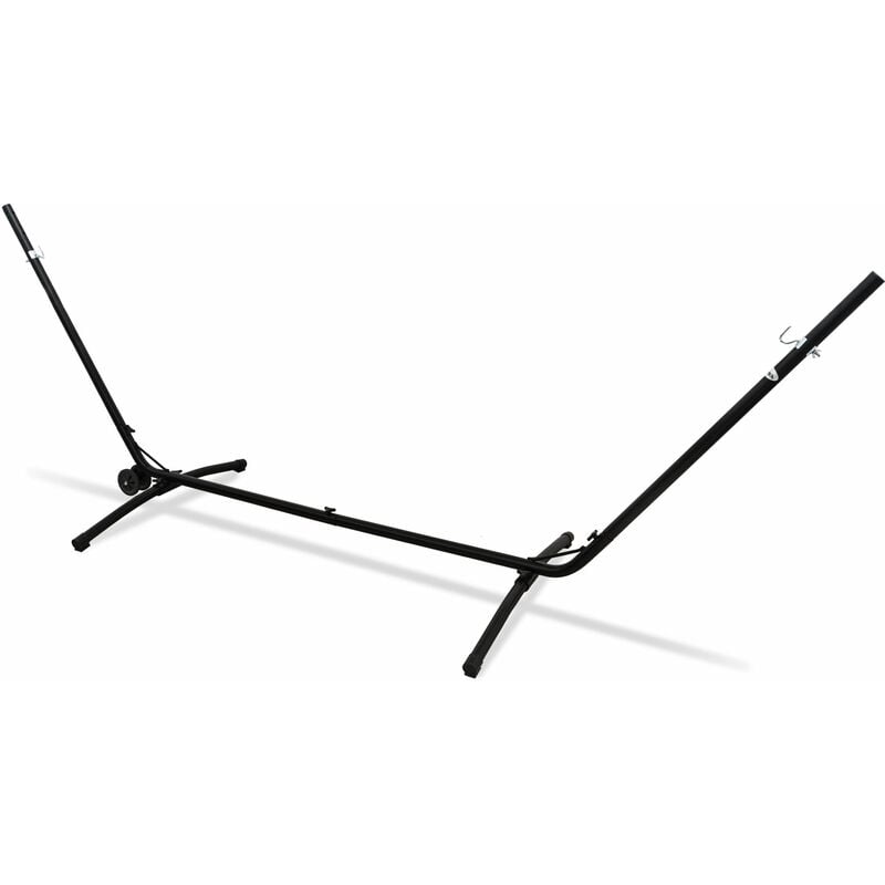 335x100 Support Hamac Réglable avec Roulettes - 120kg Pied Hamac Acier Exterieur