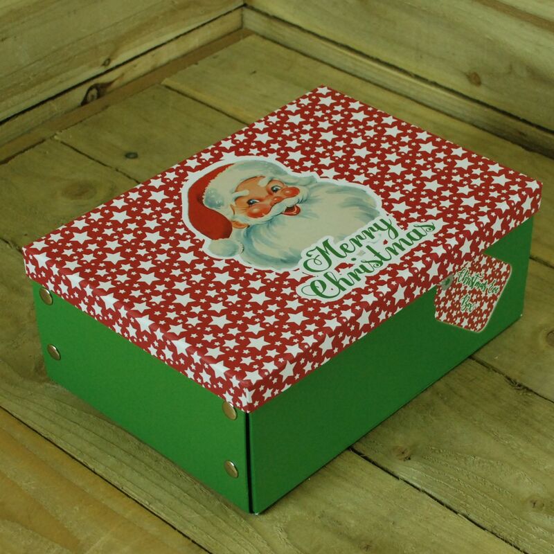 33cm x 23cm Christmas Santa Head Christmas Eve Box Box
