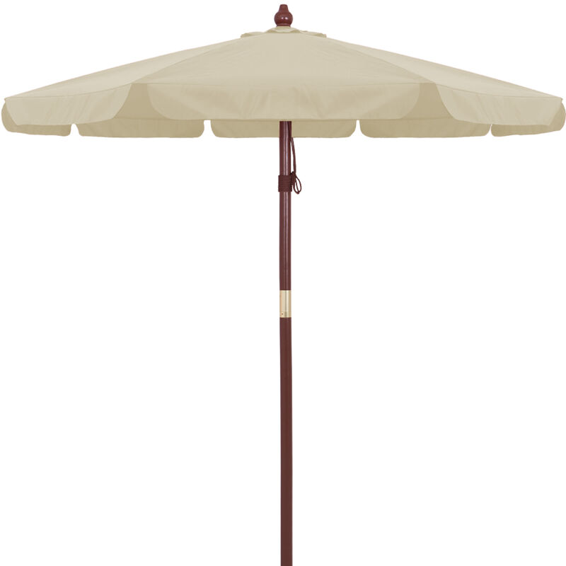 3 3m Garden Sun Parasol Uv Protection 40 Wooden Patio Shade Umbrella Canopy Red 104076