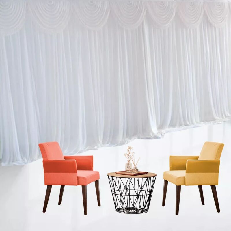 Senderpick - 33M Rideau de fond de scène de mariage Rideau de fond de scène de mariage 68DD Soie de glace