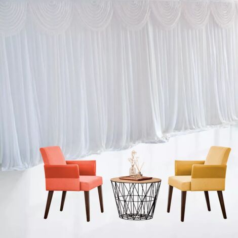 33M Rideau de fond de scène de mariage Rideau de fond de scène de mariage 68DD Soie de glace