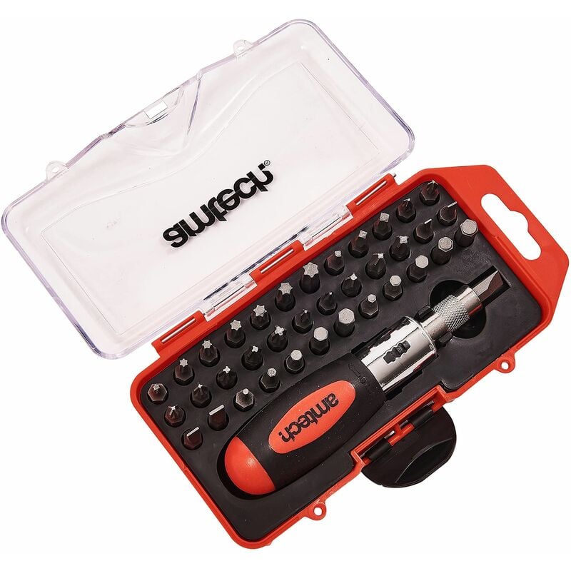 38pc Stubby Ratchet Screwdriver & Bit Set - L1965