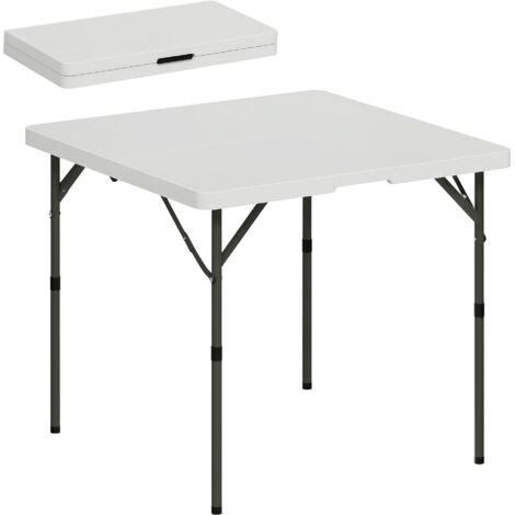 34/74cm Folding Camping Table, with Handle - White