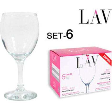 34 cls copa agua - vino reforzada empire lav - caja 6 unidades