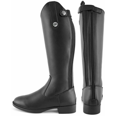 34, Noir: Lasa Junior bottes de compétition en cuir pour enfants avec fermeture éclair