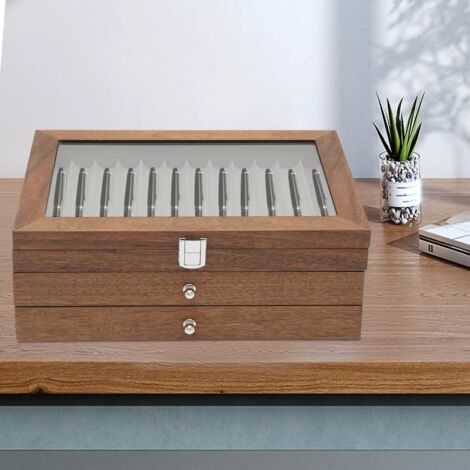 Porte-stylo. Porte-stylo personnalisé de bureau en bois avec
