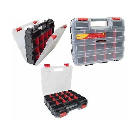 34 Section Tool Parts Organiser Box Screws Nails Storage Carry Case Box S6463