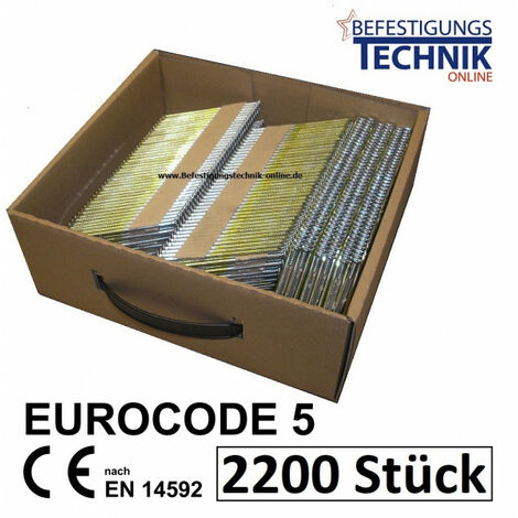 EN PRODUKT 34° Streifennägel 2,8x75mm Ring verzinkt Paslode Senco Tjep Prebena Hikoki 2,2M-EN12509