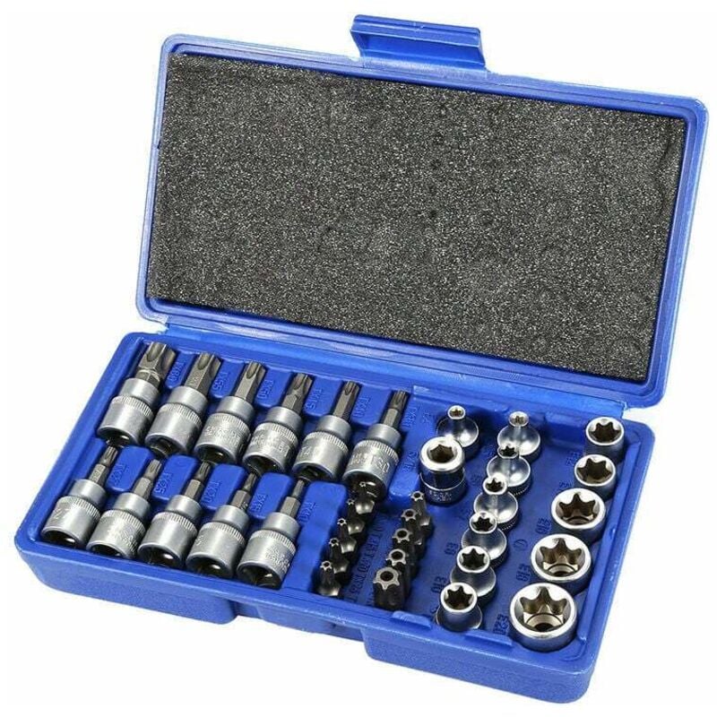 Image of 34 Stück Torx-Steckschlüssel Torx-Steckschlüssel