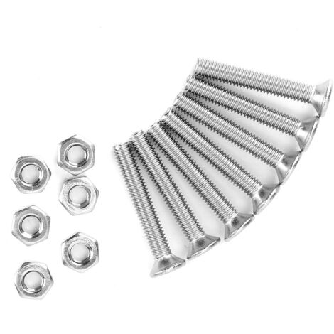 340 pièces Assortiment Vis à Tête Plate M3 Acier Inoxydable SS304 Boulons Écrous Hex