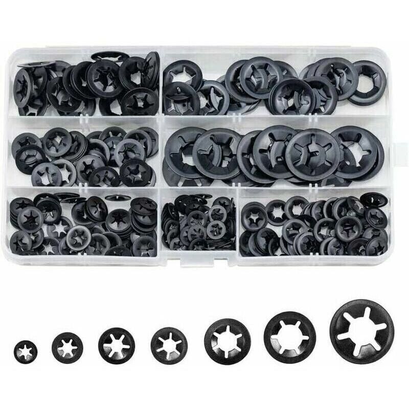 340 pieces quick-release washers with transparent storage case for industrial production of mechanical equipment shock absorbers