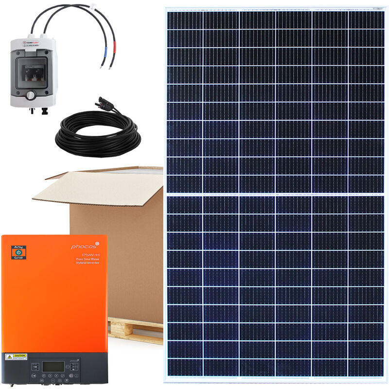 3400 Watt Solaranlage Hybridset einphasig mit 6 kWh