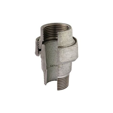 341 - Bocchettone diritto MF 1"1/2 conico in ghisa zincata 34125007