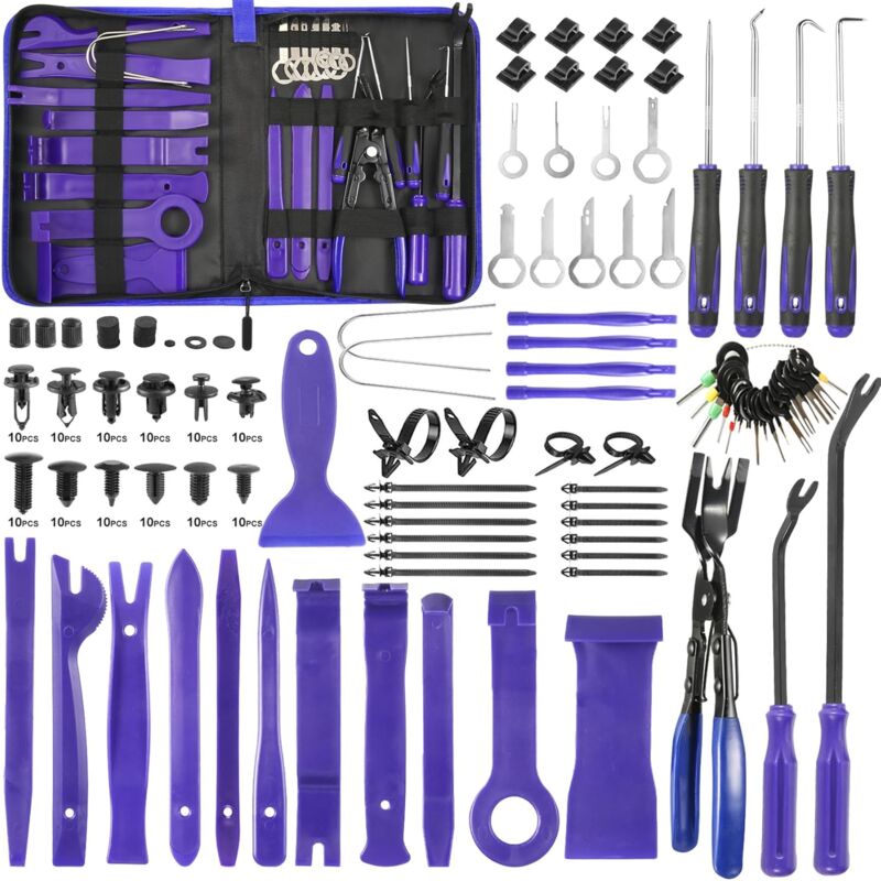 2342 Pièces Outils De DéMontage De Garnitures Trousse, Installation Garniture Intérieure Outils avec Rivet Clips Plastique pour Voiture Porte Panneau