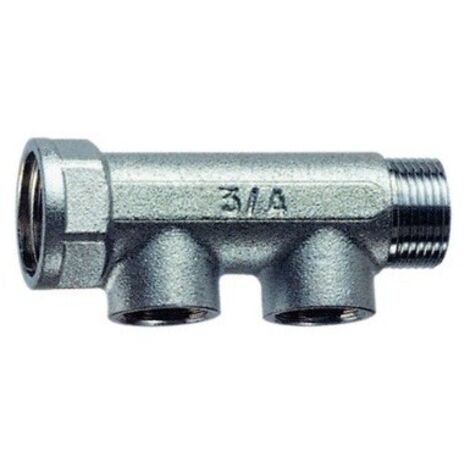 3450 - Collettore maschio-femmina cromato INT. 36 mm - Misura 1" - 2 derivazioni 3450 1