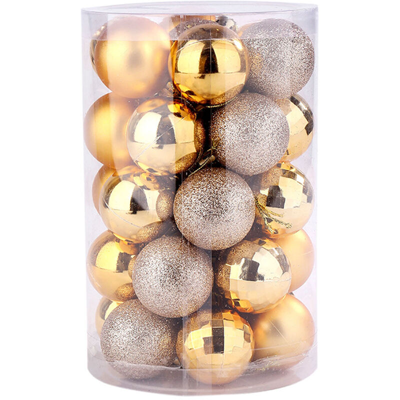 

Happyshopping - 34PCS Juego de bolas de Navidad 4cm Colgante de Navidad Bolas decorativas arbol de Navidad Adornos inastillables Bola para arboles de