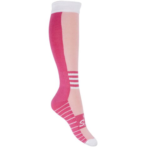 35/38, Fucsia e Rosa: Calzini estivi leggeri da equitazione per donna con suola rinforzata modello Olympia