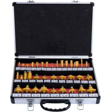 35 brocas para fresadora de carpintería con vástago de carburo de tungsteno de 6,35 mm y 1/4" para fresadora eléctrica
