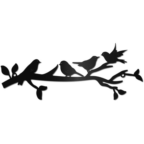 35 cm Art mural métal noir rustique ferme, décoration murale pour jardin maison
