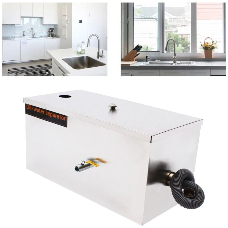 3.5 GPM commercial fat Catcher huile séparateur D'eau cuisine en acier inoxydable Grease fat Catcher Séparateur Huile-Eau Eau usée de Cuisine de