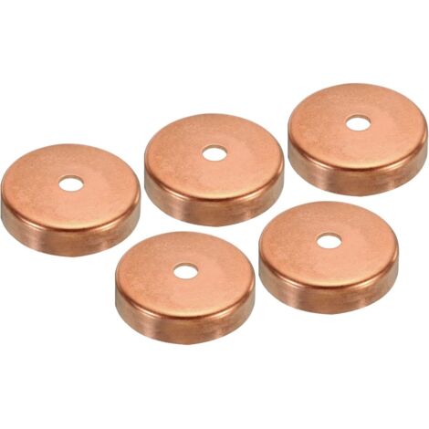 35 mm Cuivre Extrémité Capuchon, 5 Pcs Tuyau Raccord Sueur Bouchon Connexion pour Eau Plomberie, CVC, Réfrigération Système -